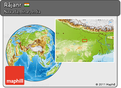 Physical Location Map of Rājanr