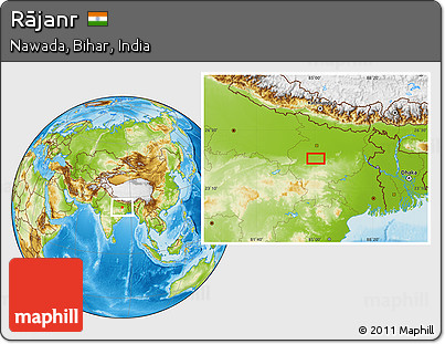 Physical Location Map of Rājanr