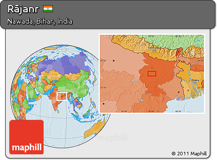 Political Location Map of Rājanr