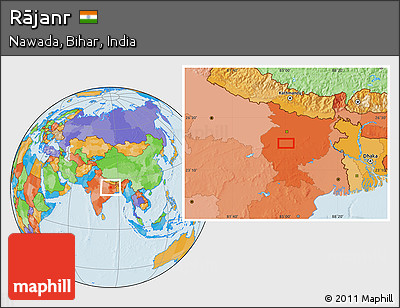 Political Location Map of Rājanr