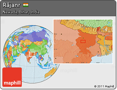 Political Location Map of Rājanr