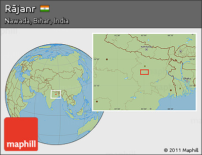 Savanna Style Location Map of Rājanr