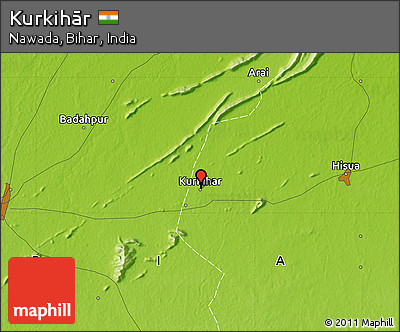 Physical Map of Kurkihār