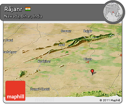 Satellite Panoramic Map of Rājanr