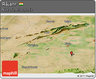 Satellite Panoramic Map of Rājanr