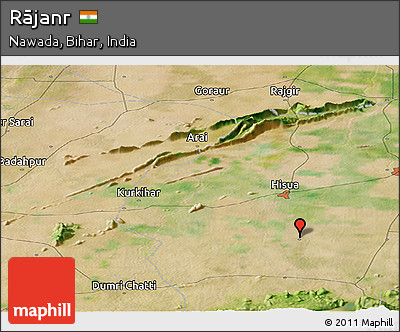 Satellite Panoramic Map of Rājanr