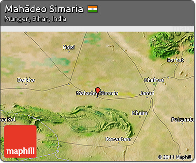 Satellite 3D Map of Mahādeo Simaria