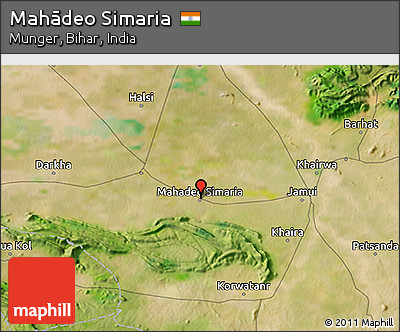 Satellite 3D Map of Mahādeo Simaria