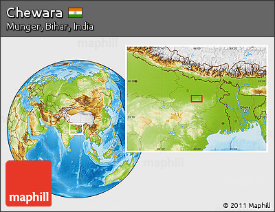 Physical Location Map of Chewara