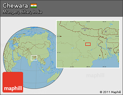 Savanna Style Location Map of Chewara