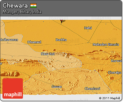 Political Panoramic Map of Chewara