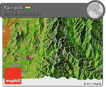 Satellite 3D Map of Yairipok