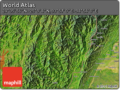 Satellite Map of the Area around 24° 52' 30" N, 94° 25' 30" E