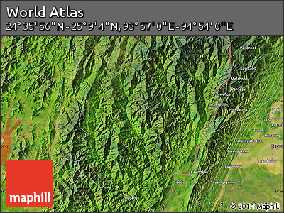 Satellite Map of the Area around 24° 52' 30" N, 94° 25' 30" E