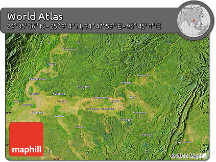 Satellite Map of the Area around 24° 52' 30" N, 95° 16' 30" E
