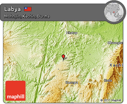 Physical 3D Map of Labya