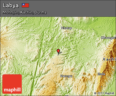 Physical 3D Map of Labya