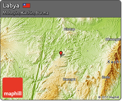 Physical 3D Map of Labya
