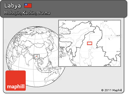 Blank Location Map of Labya