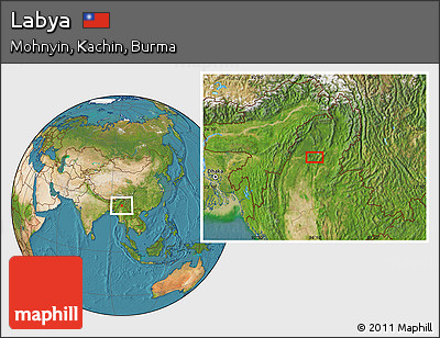 Satellite Location Map of Labya