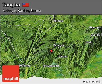 Satellite Panoramic Map of Tangba