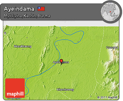 Physical 3D Map of Ayeindama