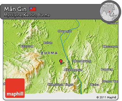Physical 3D Map of Mān Gin