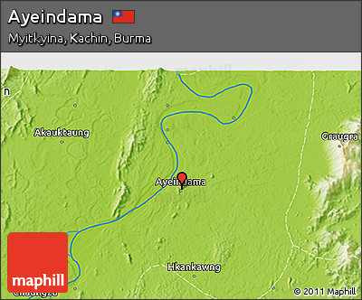 Physical 3D Map of Ayeindama