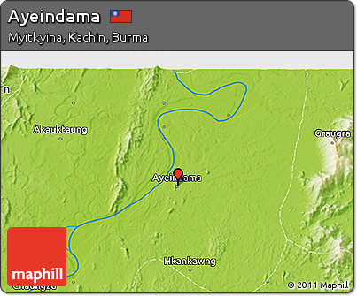Physical 3D Map of Ayeindama