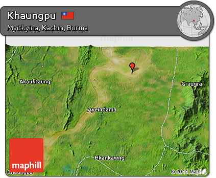 Satellite 3D Map of Khaungpu