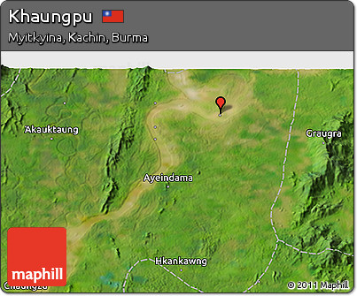 Satellite 3D Map of Khaungpu