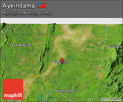 Satellite 3D Map of Ayeindama