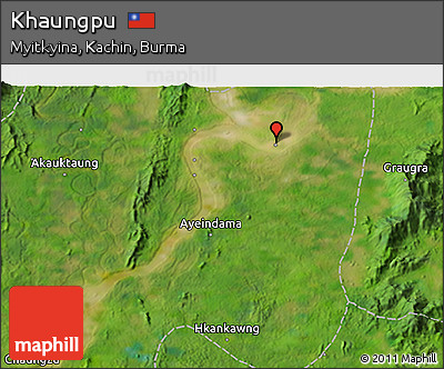 Satellite 3D Map of Khaungpu