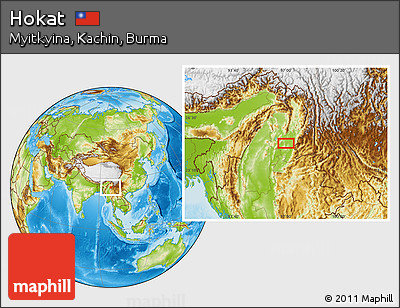 Physical Location Map of Hokat