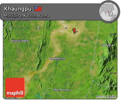 Satellite Map of Khaungpu