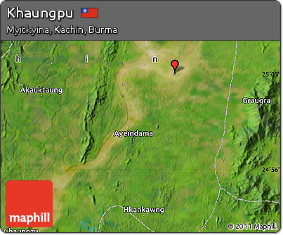 Satellite Map of Khaungpu