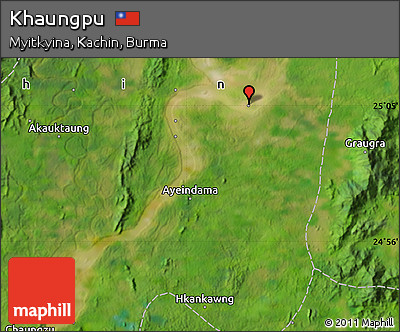 Satellite Map of Khaungpu