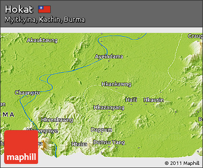 Physical Panoramic Map of Hokat