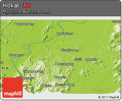 Physical Panoramic Map of Hokat
