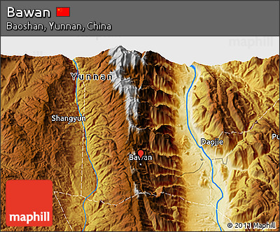 Physical 3D Map of Bawan