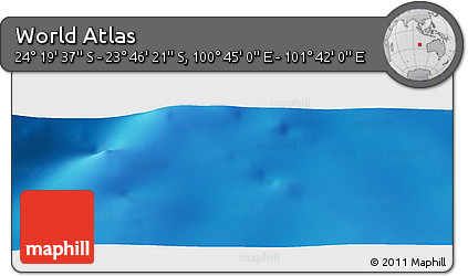 Physical Panoramic Map of the Area around 24° 2' 59" S, 101° 13' 29" E