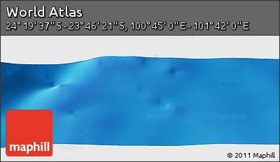 Physical Panoramic Map of the Area around 24° 2' 59" S, 101° 13' 29" E