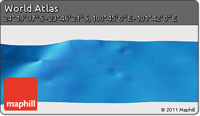 Physical Panoramic Map of the Area around 24° 2' 59" S, 101° 13' 29" E