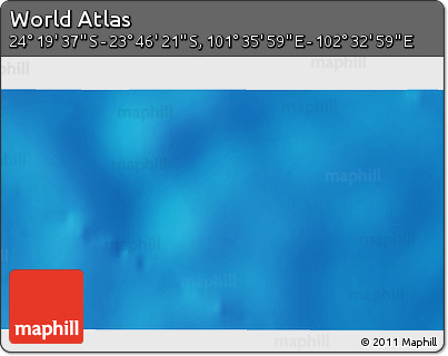 Physical 3D Map of the Area around 24° 2' 59" S, 102° 4' 29" E
