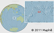 Savanna Style Location Map of the area around 24° 2' 59" S, 103° 46' 30" E, hill shading