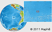 Physical Location Map of the area around 24° 2' 59" S, 107° 1' 30" W