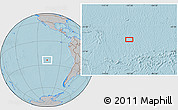 Gray Location Map of the area around 24° 2' 59" S, 107° 52' 30" W, hill shading