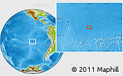 Physical Location Map of the area around 24° 2' 59" S, 107° 52' 30" W