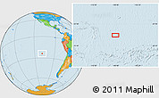 Political Location Map of the area around 24° 2' 59" S, 108° 43' 29" W