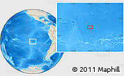 Shaded Relief Location Map of the area around 24° 2' 59" S, 108° 43' 29" W